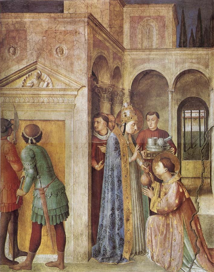 St Lawrence Receiving the Church Treasures
